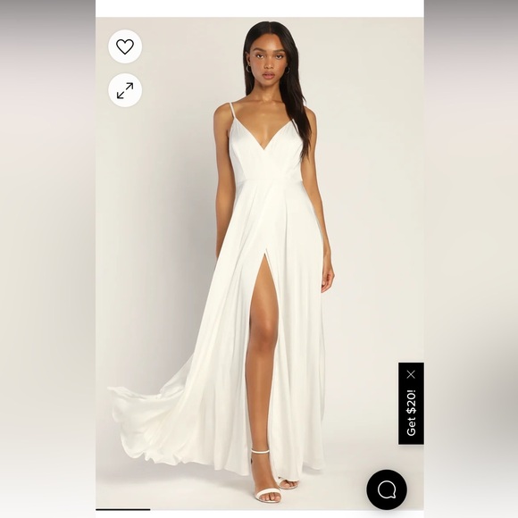 NWT white Lulus gown - Picture 1 of 6